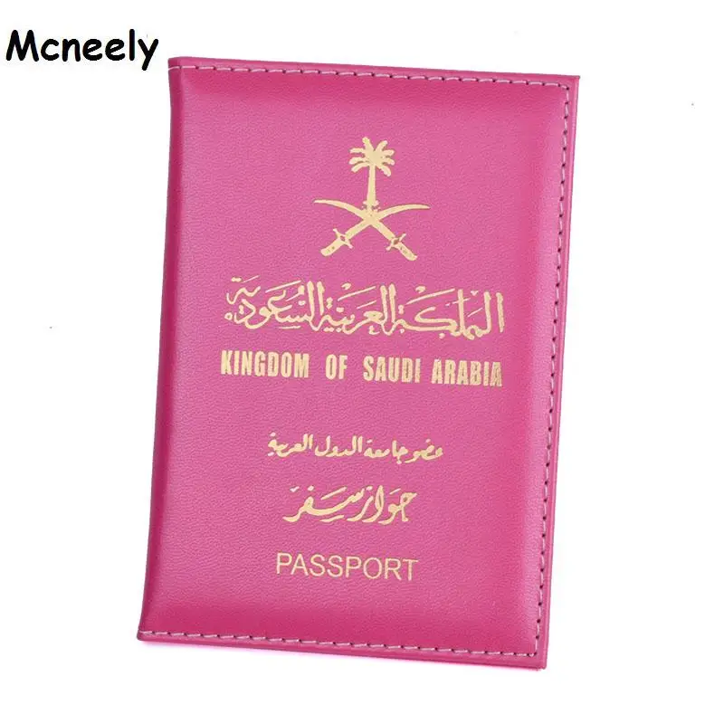 Глянцевая обложка для паспорта из искусственной кожи в Саудовской Аравии для женщин и девушек, дорожные обложки для паспорта, модные мягкие милые бумажники, подходят для паспорта чехол - Цвет: Rose Red