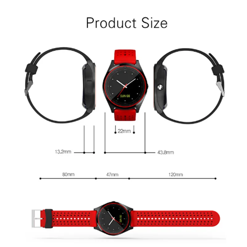 Fu & y Bill Bluetooth Смарт часы V9 с камерой Smartwatch шагомер Здоровье спортивные Мужские