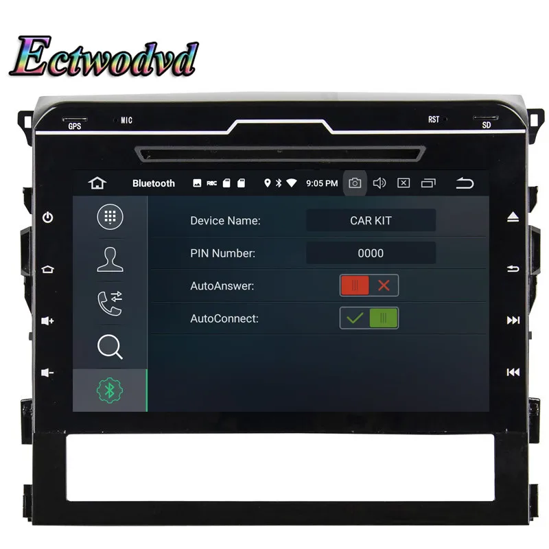 Perfect Ectwodvd Octa Core 4G RAM 64G ROM Android 9.0 Car Multimedia DVD Player GPS HeadUnit for Toyota Land Cruiser 2016 2017 2018- 11