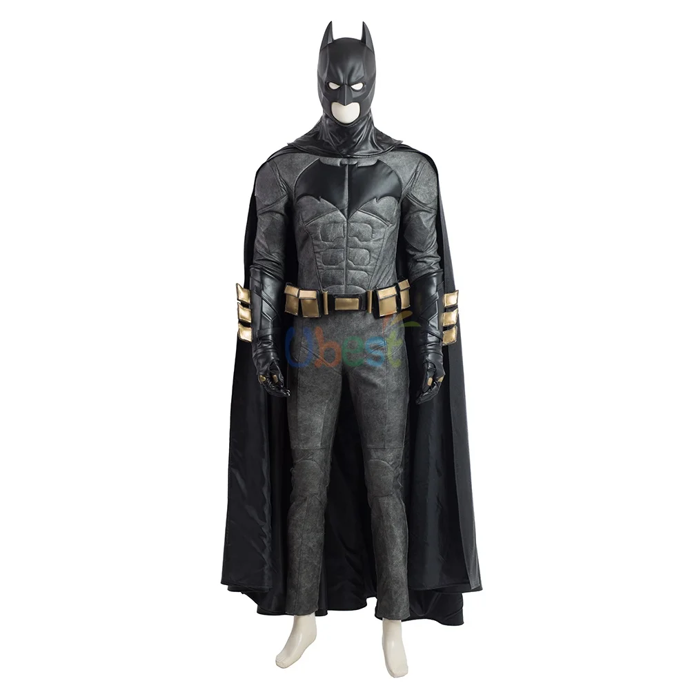 Лига Справедливости Бэтмен Брюс Уэйн Косплей Костюм с плащом мужской Хэллоуин наряд