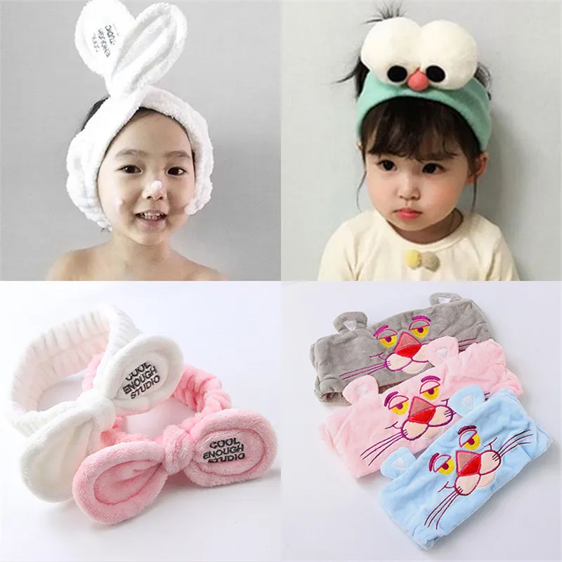 

MIXIU Cute Big Ears/eye Soft Cotton Hairband Wash Face Bathe Hair Holder Elastic Headband For Baby Girl Woman Hair Accessories