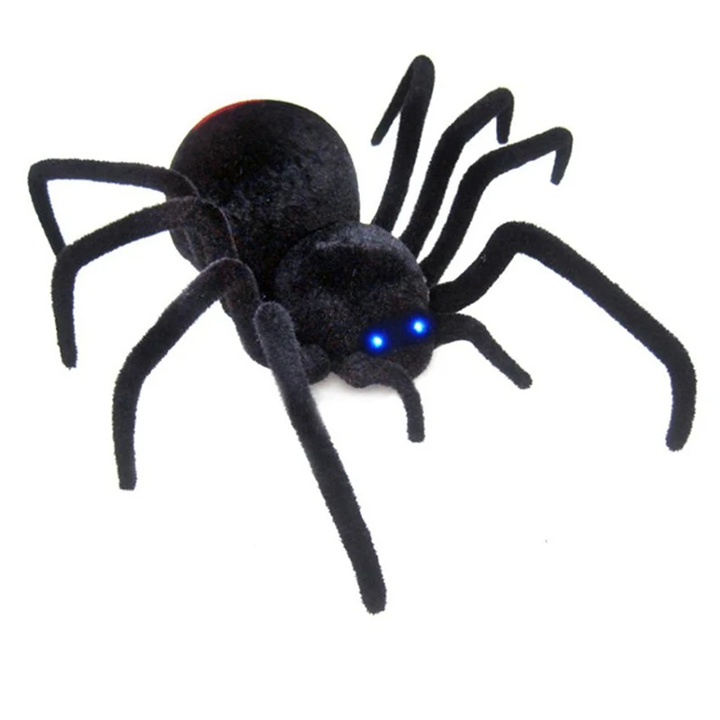 RC плюшевые жуткий паук Шутка игрушки поддельные Шутки Trick паук электронная животного Новинка Забавные игрушки для детей Хэллоуин подарки