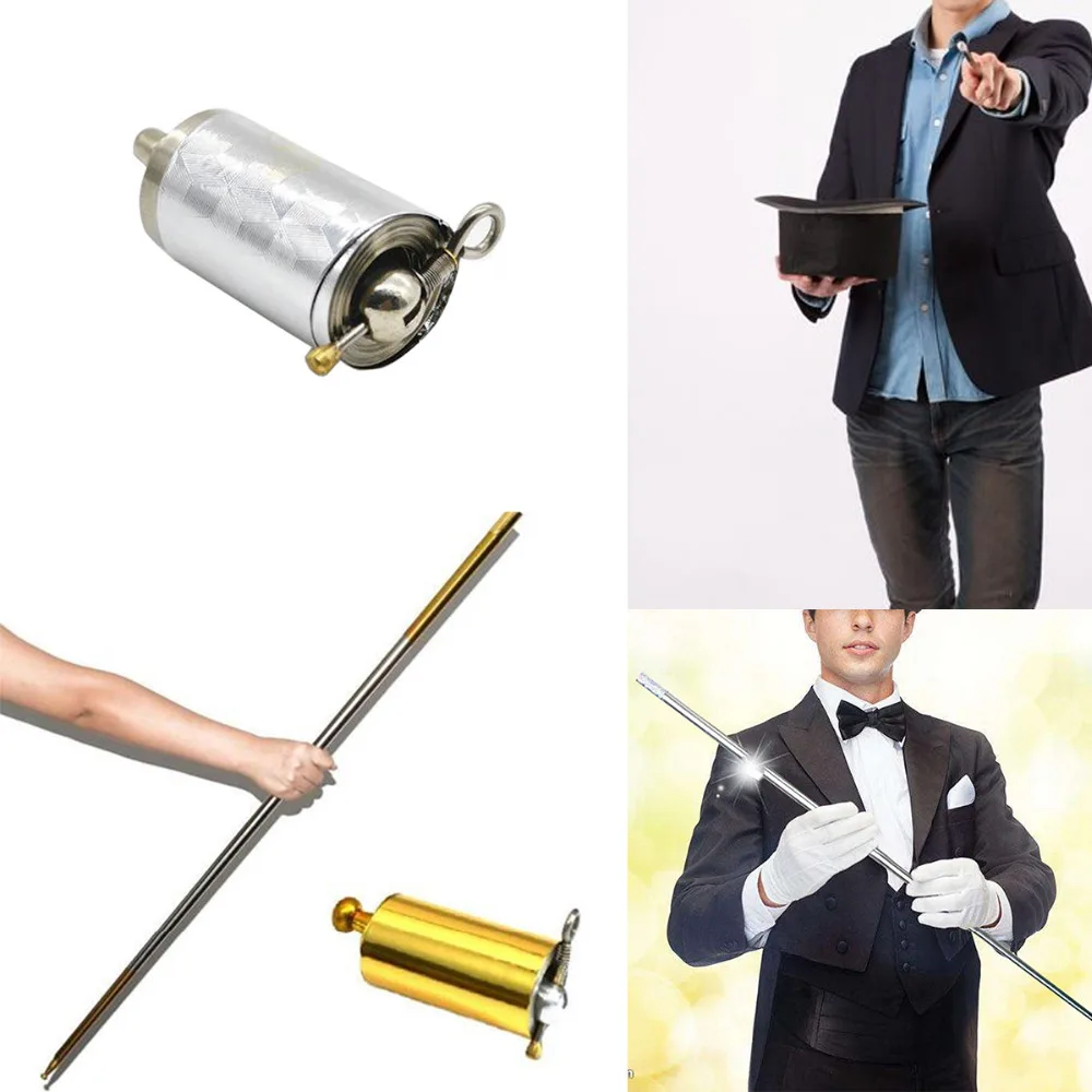 1pcs 150CM length Appearing Cane silver cudgel metal magic tricks for