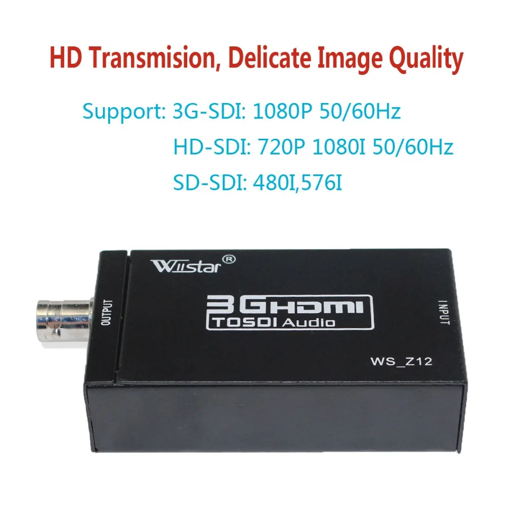 Wiistar Mini 3g HDMI в SDI конвертер Full HD 1080P HDMI в BNC адаптер видео конвертер Поддержка SD HD 3G-SDI для мониторов