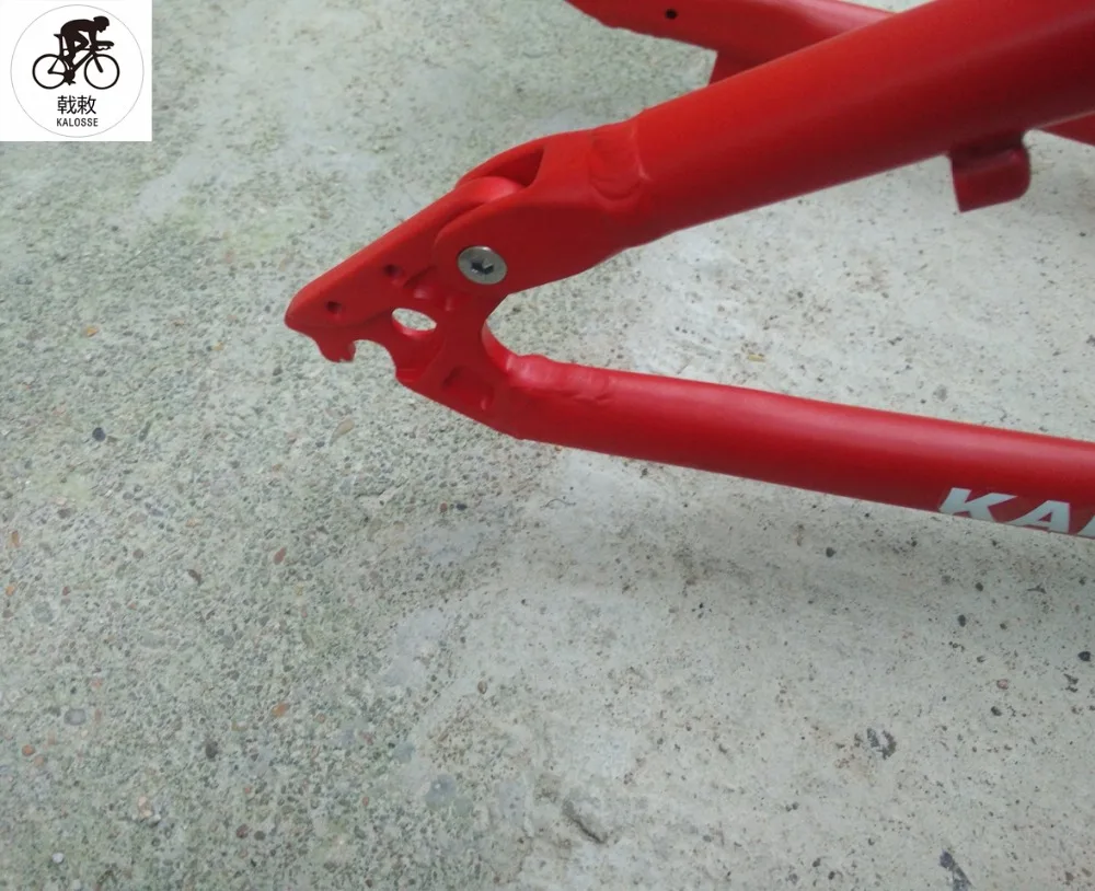 Top Kaloss Full suspension  snow bike frame BB120mm   26*4.0 inch  Folding Fat bike frame 26*17 inch , Beach bike  frame 2