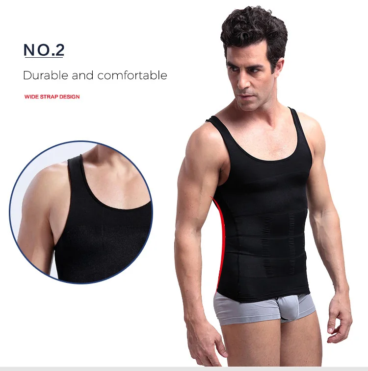 Slimming Underwear Body Shaper Men Corset Waist Cincher Vest Bodysuit Men Tummy Belly Waist Slim Shapewear faja hombre tshirt (17)
