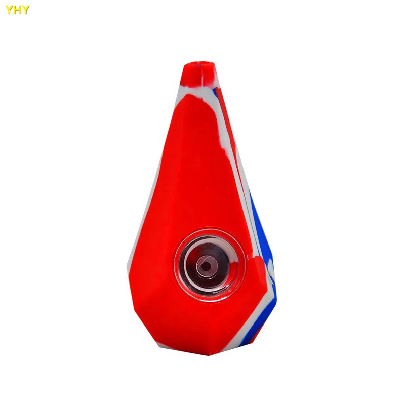 Creative Silicone Oil Burner Dab Pipes Smoking Pipes Multi-function Dry Herb Wax Tobacco Pipes with Pipe Screens 4 Inch04