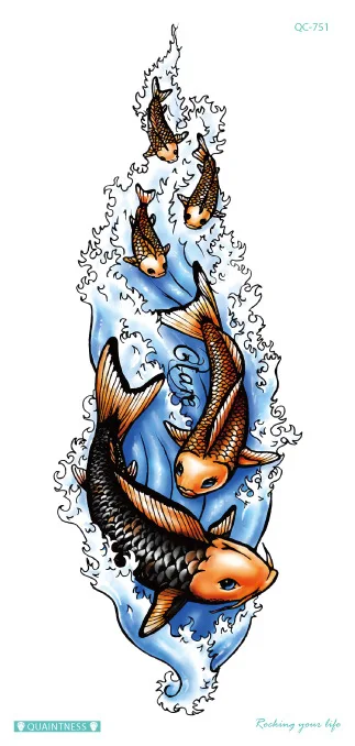 Новая временная татуировка стикер одноразовая водостойкая Татуировка наклейка индивидуальная 3D чернила цветок дизайн рука татуировка для женщин мужчин - Цвет: QC751