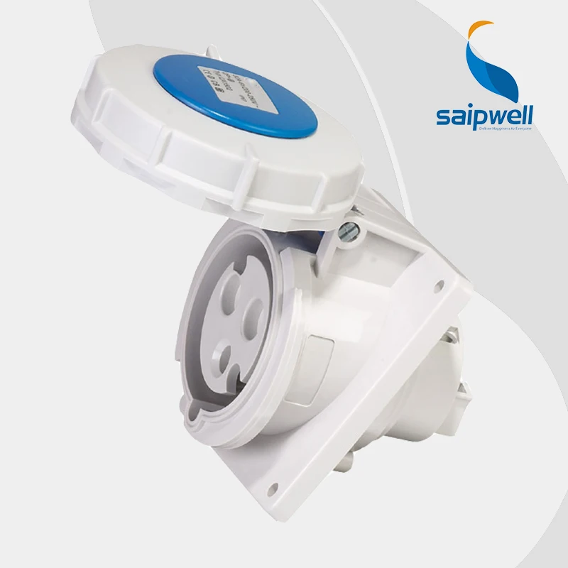 

Wholesale Saipwell industrial waterproof connector plugs IP67 3P 32A 230V female industrial socket EN / IEC 60309-2 proof SP1502