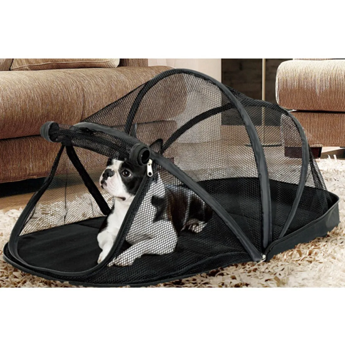 Portable Dog House Cage for Small Dogs Crate Cat Net Tent for Cats Outside Kennel Foldable Pet Puppy with Mosquito Net Tents