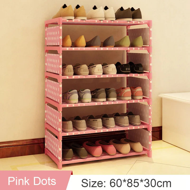 Simple Assembled Shoe Rack Nonwoven Storage Cabinets Shoes Shelf Hallway Furniture Over the Door Saving Space Shoe Organizer
