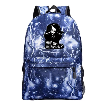 

Joker Canvas Backpack Students School Bags Why So Serious Beautiful Shouler Mochila Travel Laptop Knapsack for Men Women