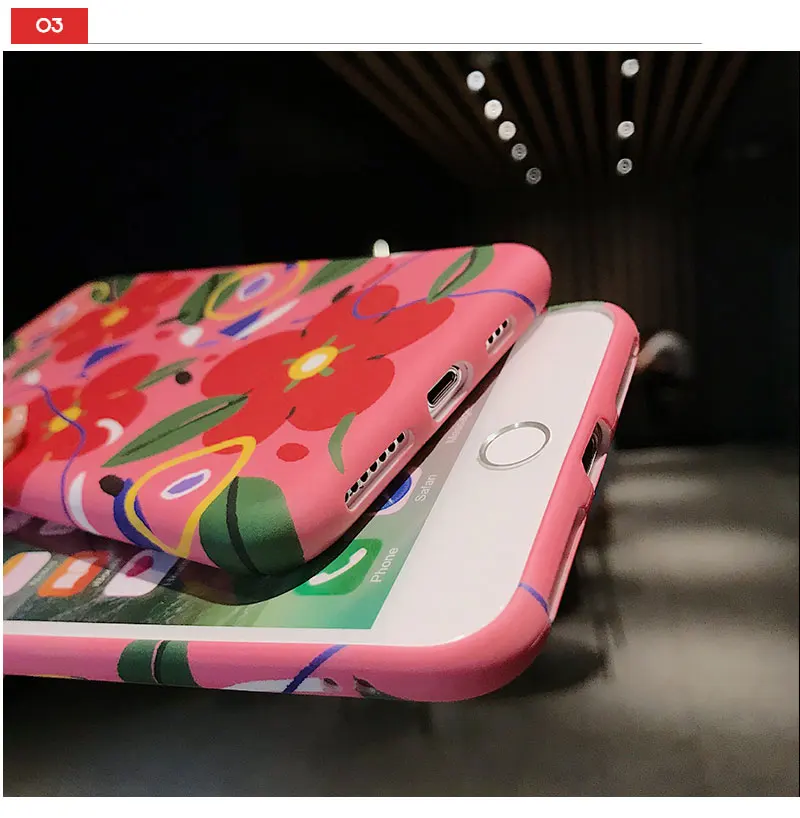 Flower Silicone Case For iPhone 8 8plus 7 7 Plus Phone Case Soft For iphone 6 s 6s Plus X XR XS Max Cases Cover Coque Funda Bag  (20)