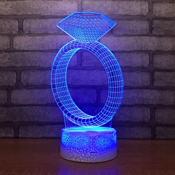 

My heart will go on 3D Night Light Creative Illusion 3d Lamp LED 7 Color changing Table Desk Lamp For Children Xmas Gift
