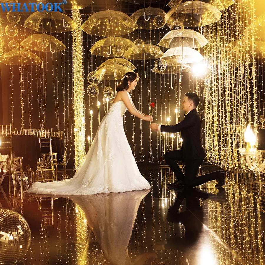 3x2 m 3x3 m 6x3 m Luces carámbano cortina Hada Luz de Navidad guirlande 300 LEDs de luz para al aire libre Partido de la boda decoración de Navidad