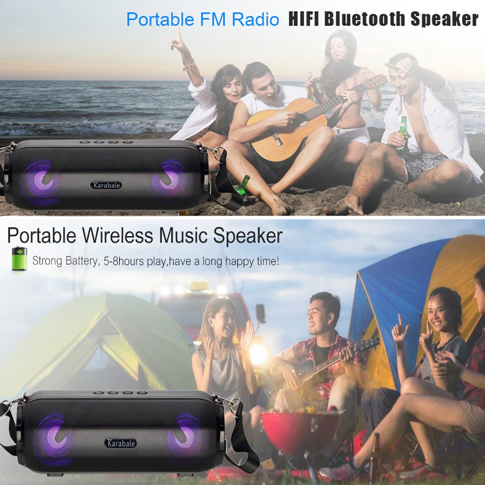 Большой мощности HIFI Bluetooth динамик портативный супер бас беспроводной ПК
