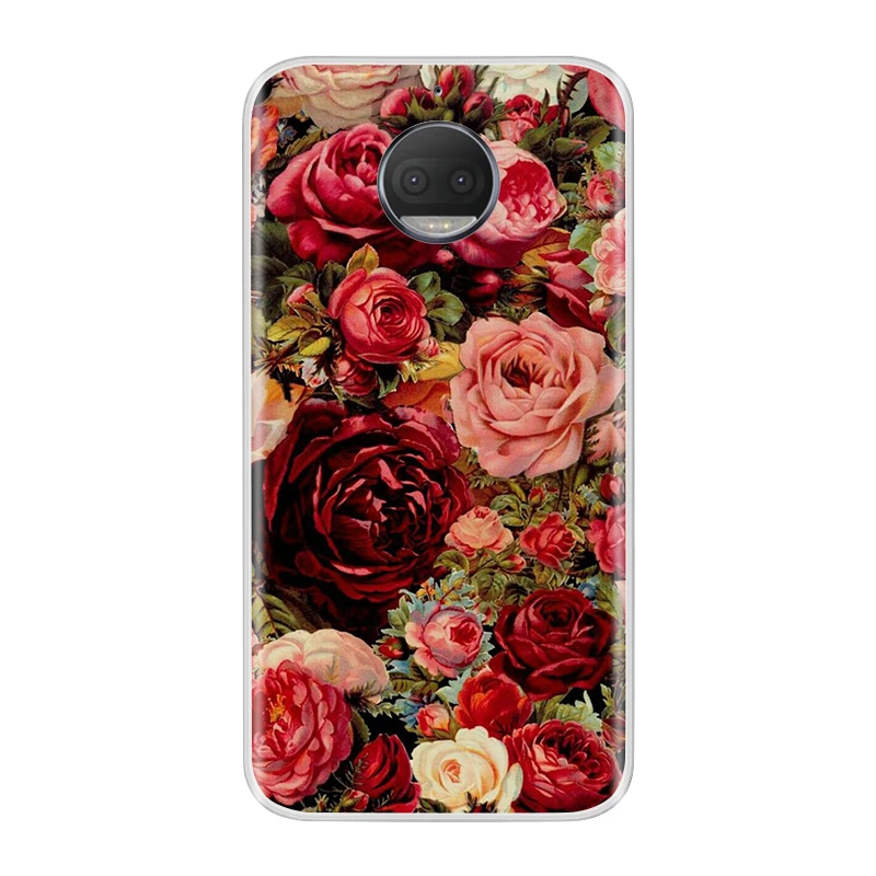 No.4 Для Moto G5S чехол, силиконовый мягкий, симпатичный, из ТПУ, с модным цветком, чехол для телефона, для Motorola Moto G5S - Цвет: No.4
