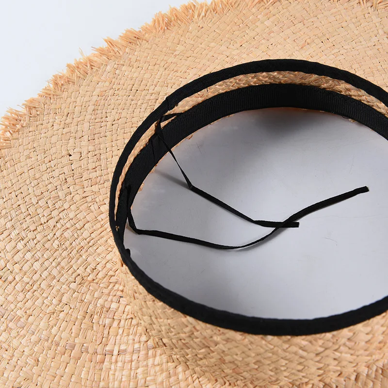 Женская пляжная шляпа Raffia летняя соломенная с козырьком оптовая продажа