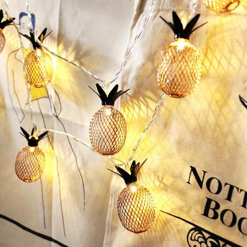 1M Retro Christmas Light String Pineapple Pineapple Battery LED Fruit