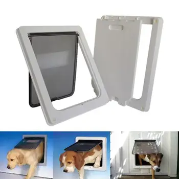 

None Pet Flap Cathole with Control Switch for Dog Cat House Care Supplies