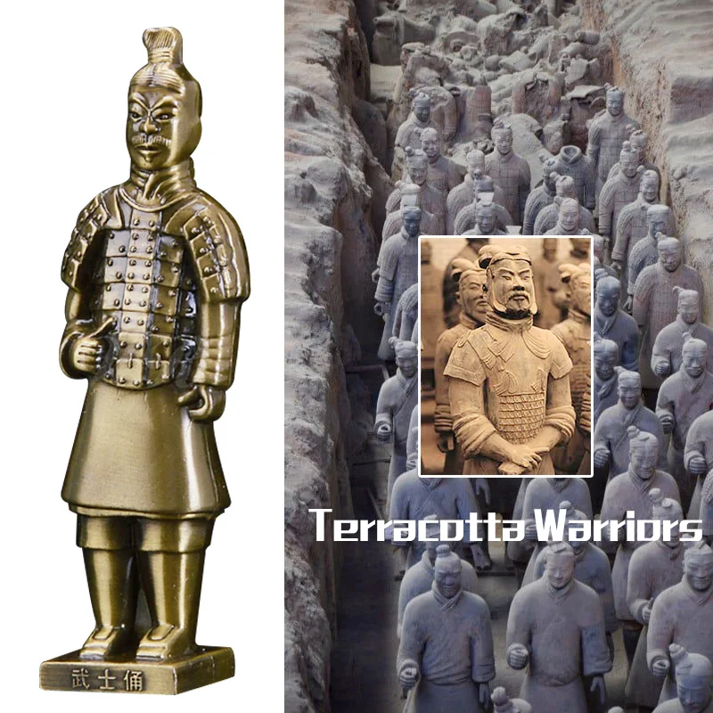 

WR Antique Style Emperor Qin Shihuang Decoration Famous Terracotta Warriors Ornaments Horses Artwork For Business Gifts