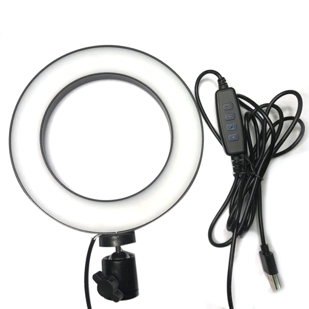 LED Selfie Ring Light Studio Photography Photo Lights Fill Light 260MM+Phone Holder Video Live Tool