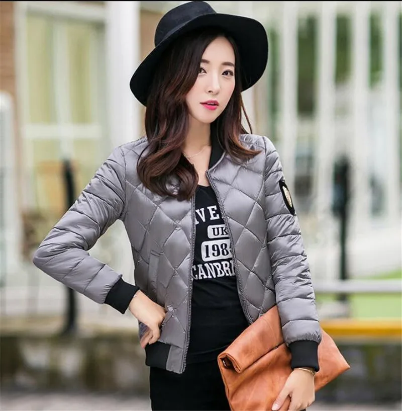 Manteaux Base Fit Veste coffee Femmes Rond Nouvelle Manches Femelle Col Parkas Hiver Court Belle De Slim gris Mode Outwears Zy4477 yang Longues Rembourré Noir À Hong 8OPXN0wknZ