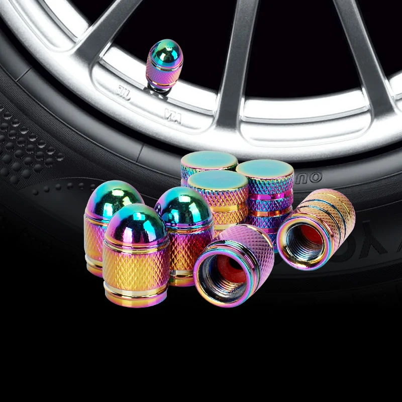 Buy 4Pcs Colorful Car Wheel Tire Valve Caps Car