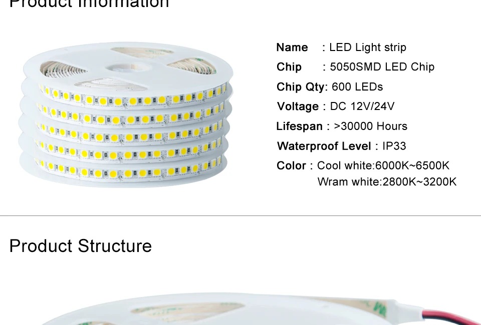 24 В 5050SMD светодиодный светильник 5 м DC 12 В 600 светодиодный s супер яркая светодиодная с долгим сроком службы полоса IP33 IP65 IP68 Водонепроницаемая домашняя лента