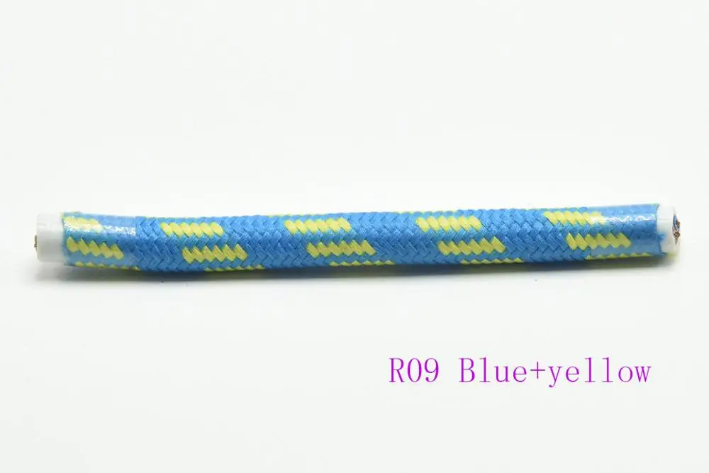 2*0,75 мм Эдисон текстильный кабель, тканевый провод для люстры кулон провода ламп Плетеный тканевый Электрический кабель винтажный шнур лампы 5 метров - Цвет: R09