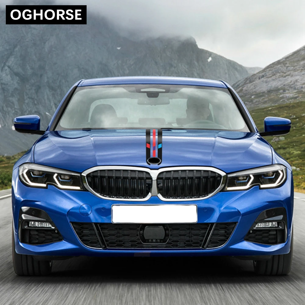 Для BMW F20 F22 F30 F32 F10 G30 G20 E60 E46 E90 Z4 X3 X4 X5 X6 автомобиля капот Racing Stripes линии наклейка крышка двигателя Стикеры