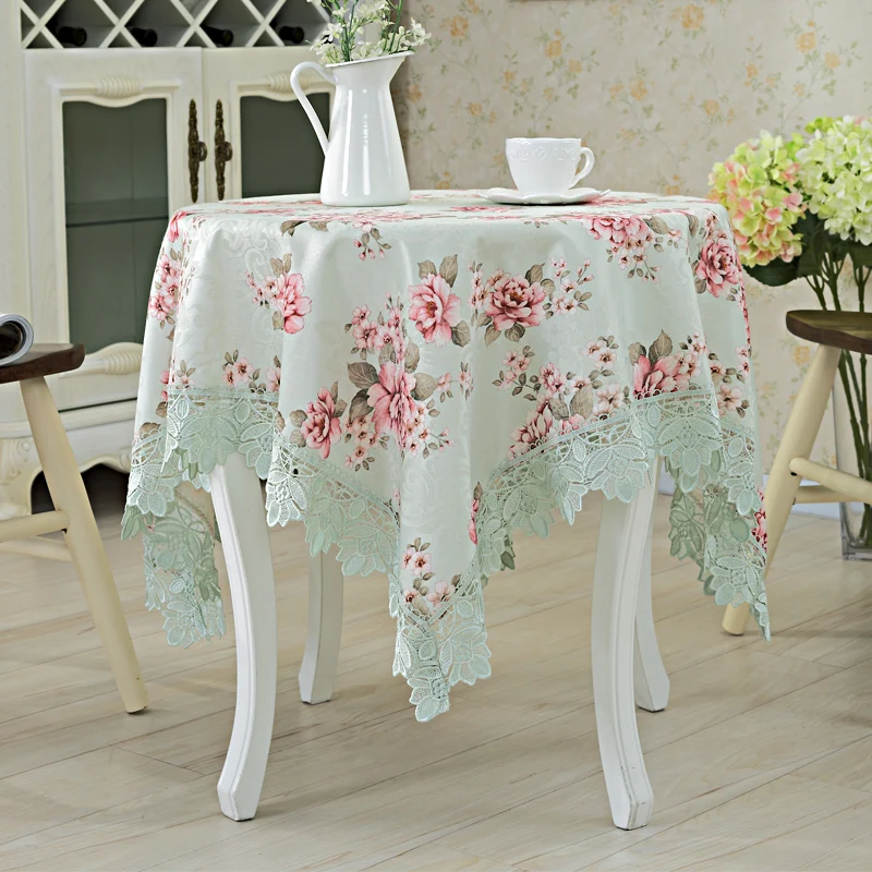 New European elegant lace tablecloth embroidery table cloth home