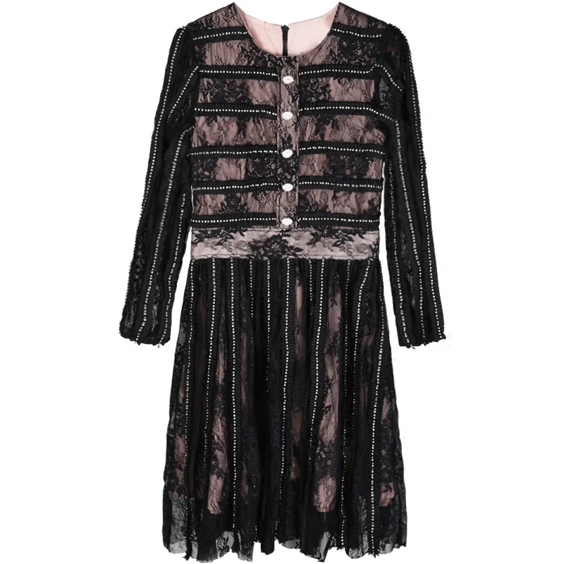 Женское модельное дизайнерское платье роскошное ажурное кружевное с бусинами и