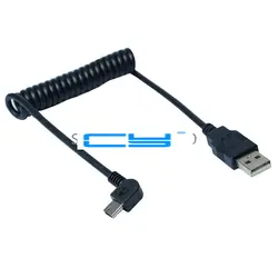 10 шт./1 м прямоугольный 90 градусов USB 2,0 Mini Male A Тип Мужской стрейч кабель для передачи данных SSD и жесткий диск
