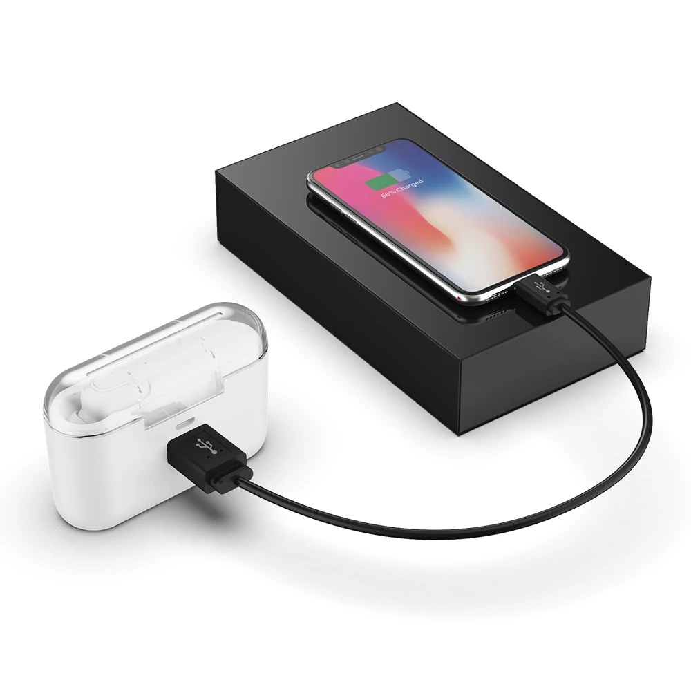 VTIN Single Earbud Ture Wireless Bluetooth 5.0 Earbuds Waterproof Earphone with 1500mAh Charging Case Auto-pairing Headphone     (13)