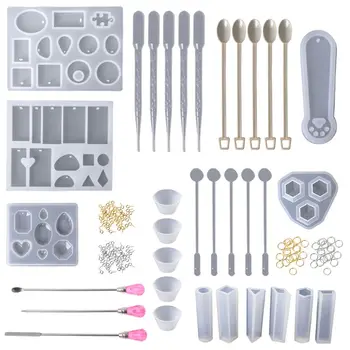 

DIY Jewelry Necklace Bookmark Tools Necessary Accessories Set Epoxy Resin Kit Silicone Mold