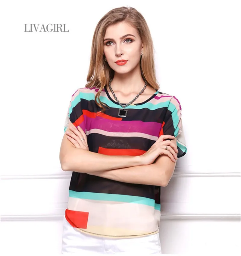 Batwing Blouse T shirt Women Loose T shirt Chiffon Short Sleeve Blouse Tops T Shirt Cheap CLothing China Summer Style Clothing (6)