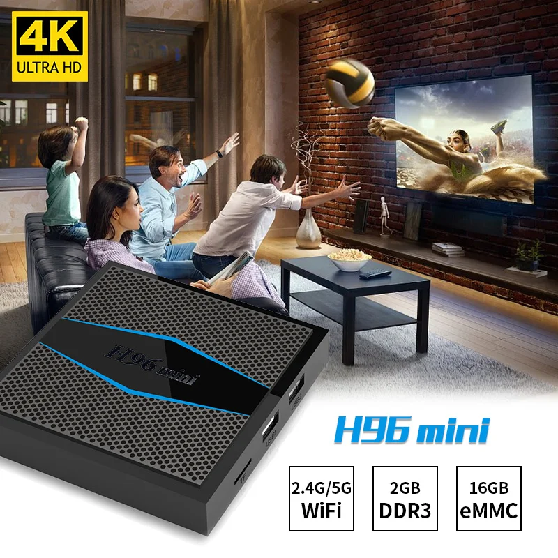 

H96 Mini box 5.8G Wifi Bluetooth set Top box Smart tv box s905w 4K HD Media Player android 7.1 Android tv box Amlogic 2G 16G