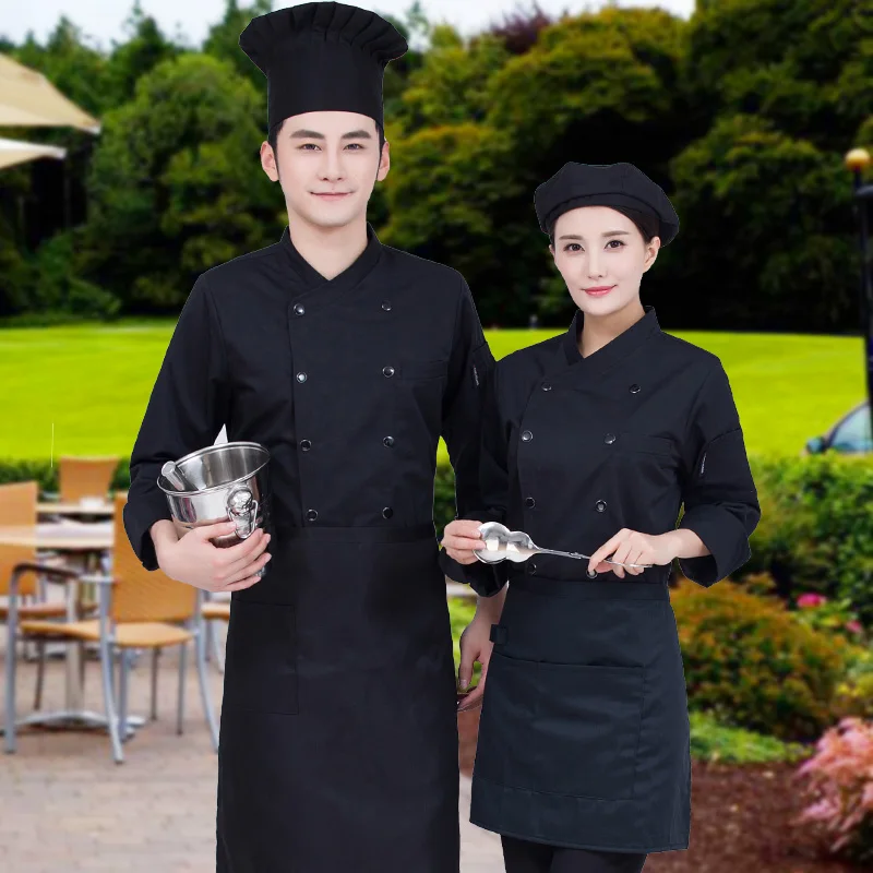 Новинка! Осенне зимняя куртка шеф повара для ресторана кафе бара кухни Gentman