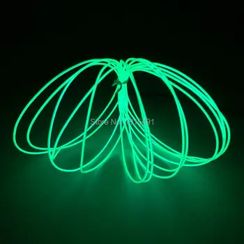 

Hot 1.3mm 10Meters 10colors available Flexible EL Wire LED Neon Holiday Lighting Glowing Tube+DC5V DIY Car Interior Decoration