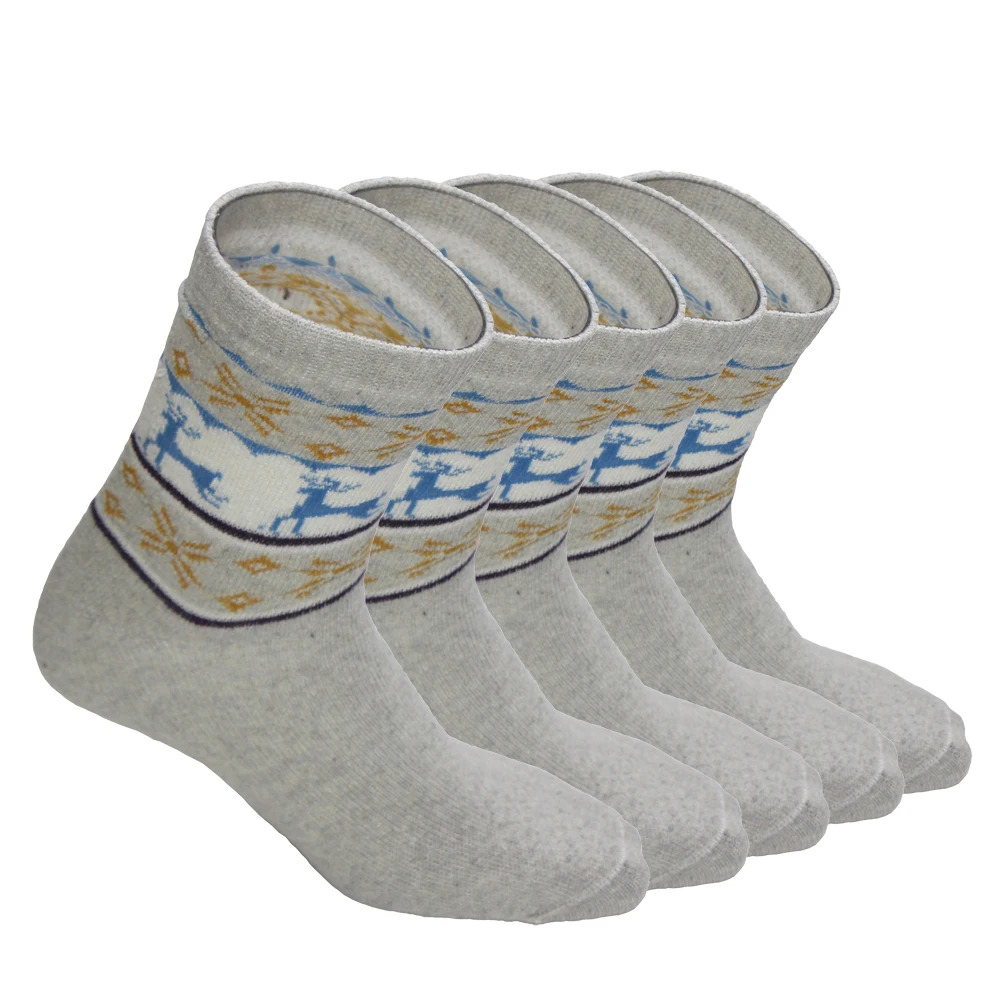 Кроличья шерсть осень зима толстые теплые мужские носки качество прекрасный Классический олень геометрический узор иностранный носок Meias Calcetines