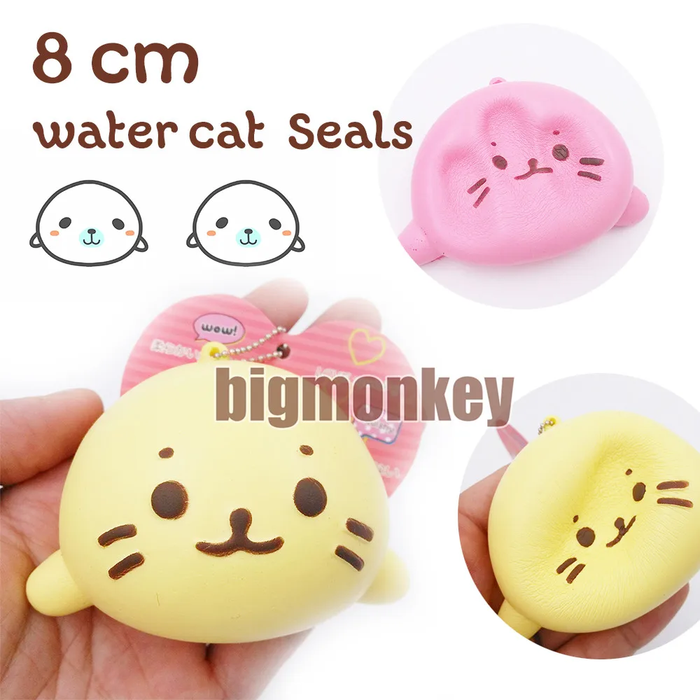 imágenes para NUEVO 30 unids/lote lento aumento de 8*5*4 cm DIY de LA PU gato Sellos de agua Linda Encanto Blando Del envío gratis imágenes para NUEVO 30 unids/lote lento aumento de 8*5*4 cm DIY de LA PU gato Sellos de agua Linda Encanto Blando Del envío gratis