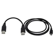 Двойной USB 2,0 type A к USB Mini 5-Pin type B x1 Y кабель для передачи данных и питания SGA998