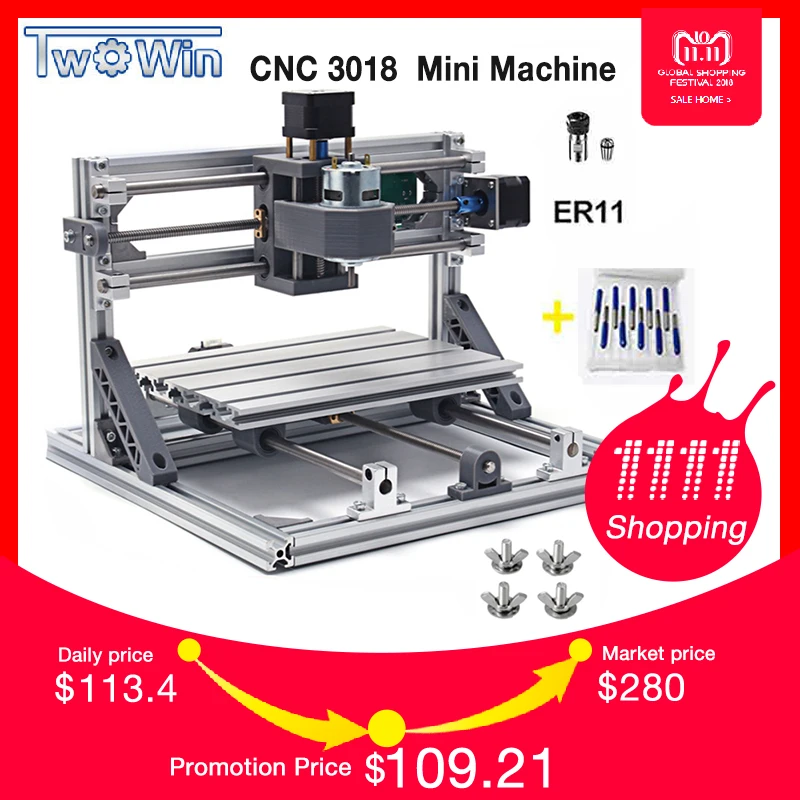 CNC Router DIY 3018 ER11 GRBL Control Diy CNC machine,3 Axis PCB Milling Machine,Wood Router Laser Engraving CNC Router DIY 3018 ER11 GRBL Control Diy CNC machine,3 Axis PCB Milling Machine,Wood Router Laser Engraving