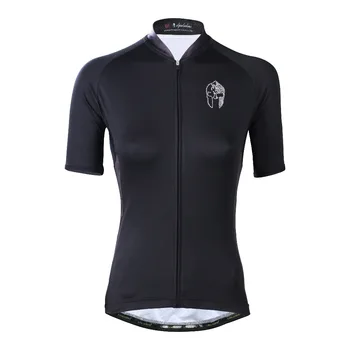 

ILPALADINO New Design Women Cycling Jersey Black and White Breathable Short Sleeve Bicycle Jerseys Hight Quality Fiber Female