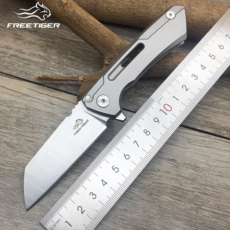 FREETIGER FT601 Mechanical Warrior Folding Pocket Knife D2 Blade CNC Steel Ball Bearing Hunting Cam