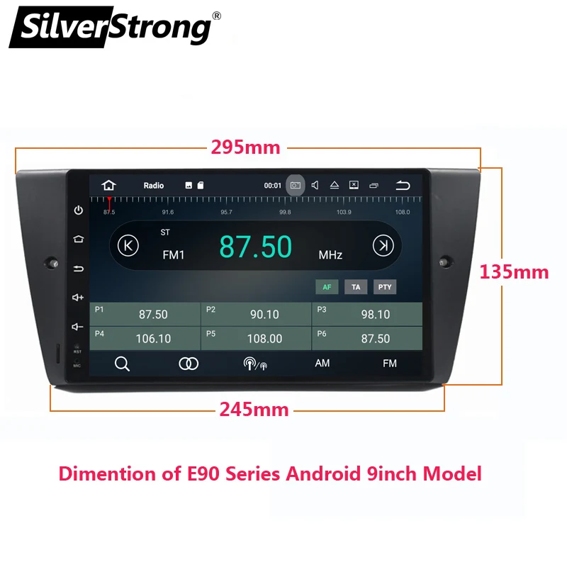 SilverStrong Новый IPS ANDROID8.1 автомобильный радиоплеер для BMW E90 E91 M3 3 серии 1DIN радио 318 320 328