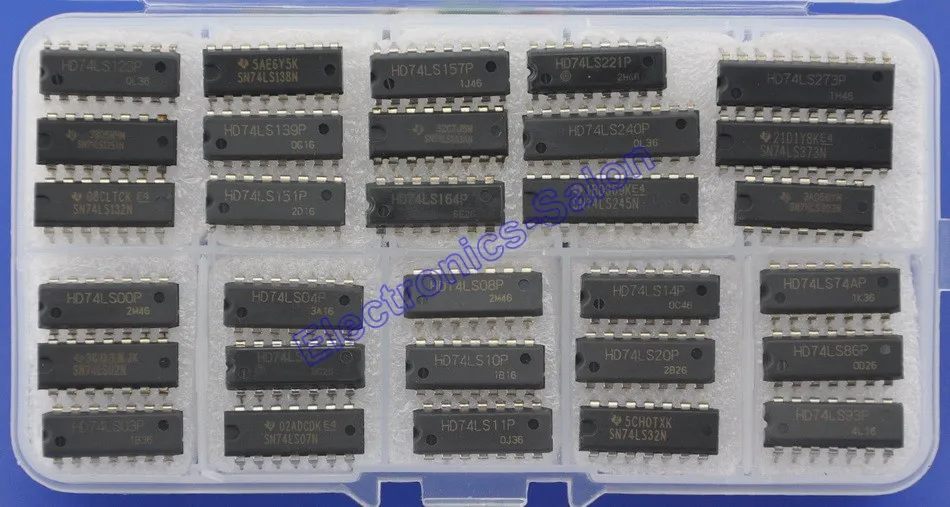 30 типов 74 LSxx серия Logic IC Ассортимент Комплект ttl низкая мощность Schottky IC|ic assortment kit|ic