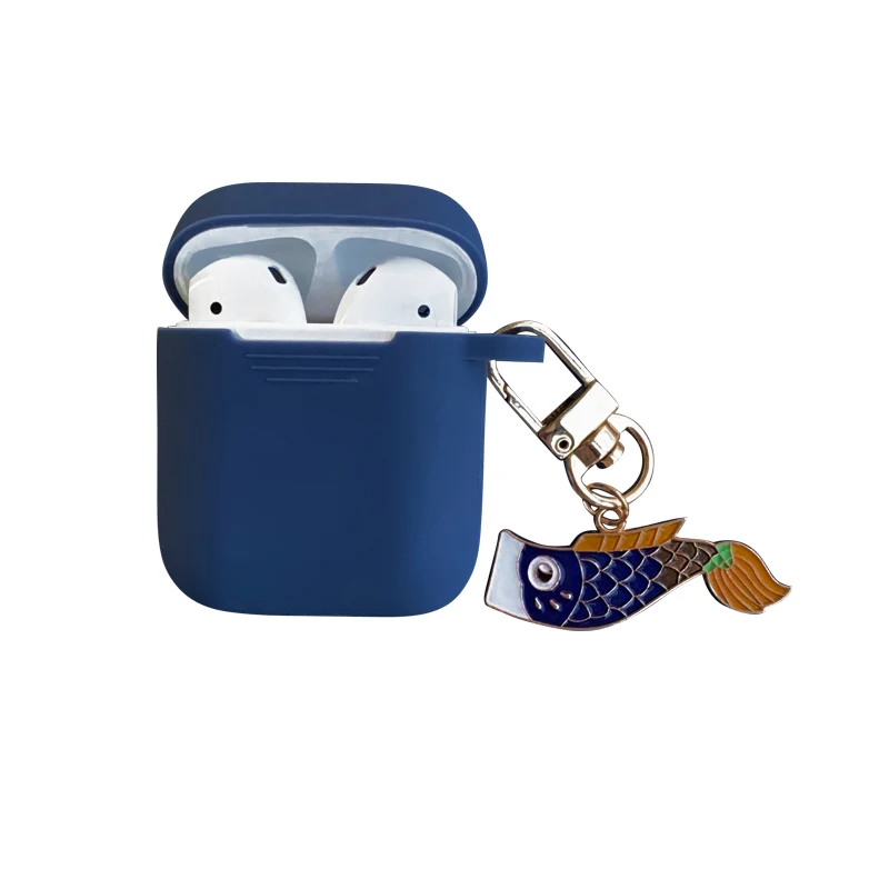 

Lovely Fish Pendant Wireless Bluetooth Earphone Case For Apple AirPods Headphones Cases For Airpods Protective Cover