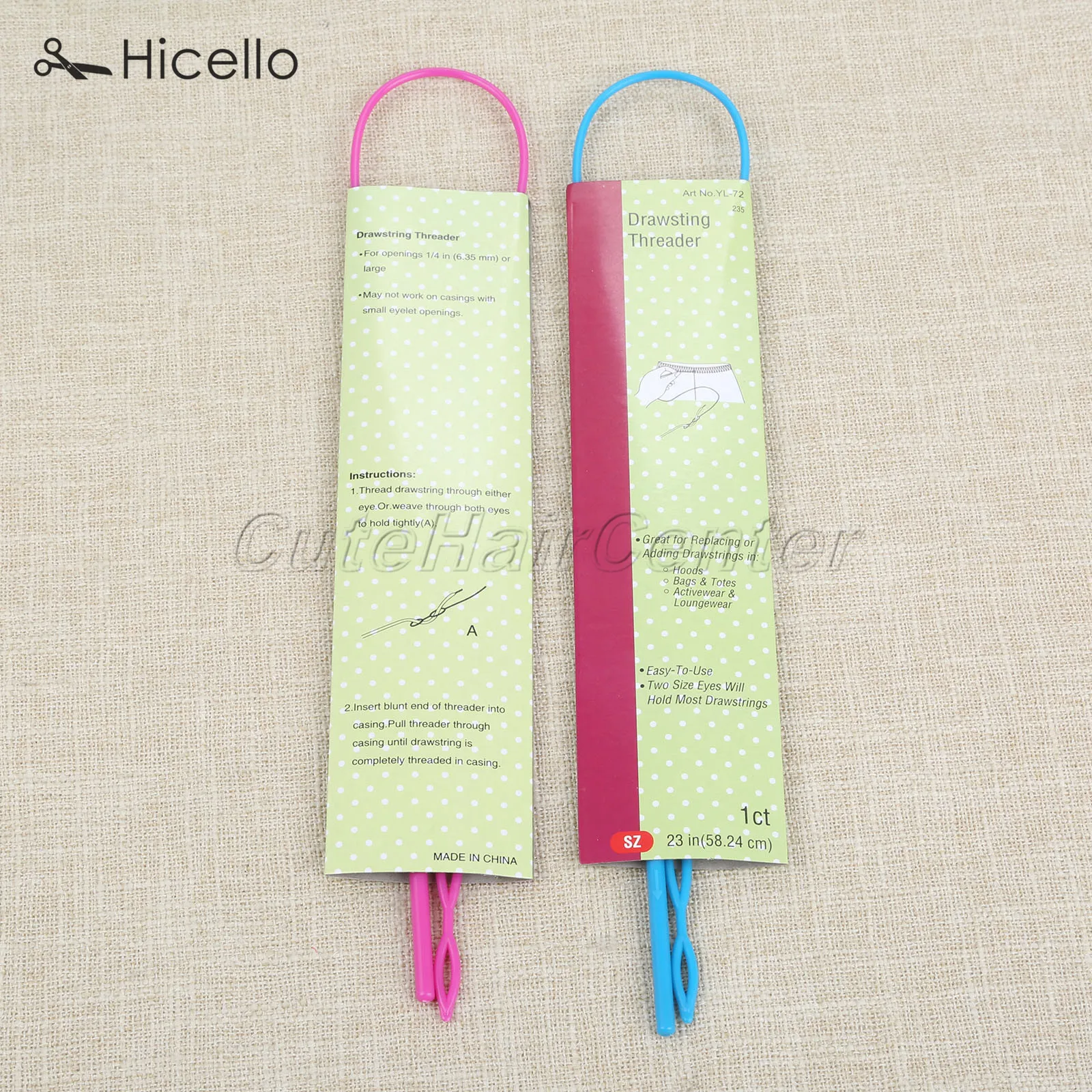 China Factory Plastic Drawstring Threader, Thread Drawstring